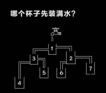 ​7个杯子哪个先装满水？网友表示自己就是那99%不知道的人